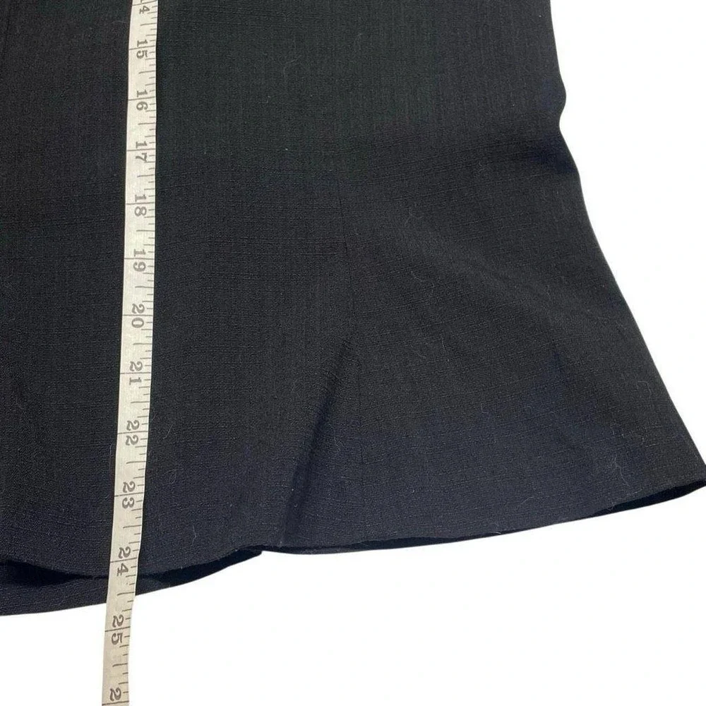 Lane Bryant Black Tweed Trumpet Ruffle Knee Length Skirt